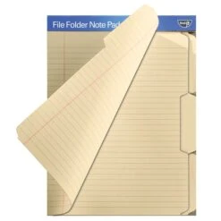 Find It® Letter 1/3 Cut File Folder Note Pad, Manila