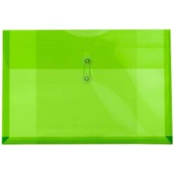 JAM Paper® Plastic Envelopes With Button And String Tie Closure, Legal Booklet, 9.75 X 14.5, Lime Green Poly, 12/pk (219B1LIGR) -Esseltela Shop m001611149 s7
