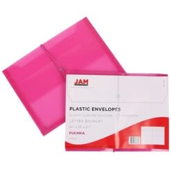 JAM Paper® Plastic Envelopes With 2 5/8 Expansion, Elastic Closure, Letter Booklet, 9.75x13, Fuchsia Pink Poly, 1/pk (218E25FU) 10 JAM Paper® Plastic Envelopes With 2 5/8 Expansion, Elastic Closure, Letter Booklet, 9.75x13, Fuchsia Pink Poly, 1/pk (218E25FU) -Esseltela Shop m002168382 s7