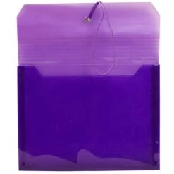JAM Paper® Plastic Envelope With Elastic Band Closure, 9.75 X 13 With 2.625 Inch Expansion, Purple, Sold Individually (218E25PU) -Esseltela Shop m002168393 s7
