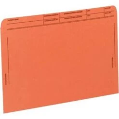 Medical Arts Press® File Pocket, Letter Size, Dark Orange, 50/Box (59547OR)