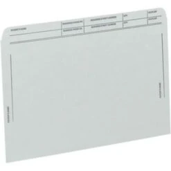 Medical Arts Press® File Pocket, Letter Size, Light Gray, 50/Box (59547GY)