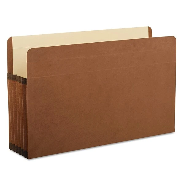 Pendaflex Heavy Duty Reinforced File Pocket, 5 1/4" Expansion, Legal Size, Redrope, 5/Box (ESS085565) 3 Pendaflex Heavy Duty Reinforced File Pocket, 5 1/4" Expansion, Legal Size, Redrope, 5/Box (ESS085565)