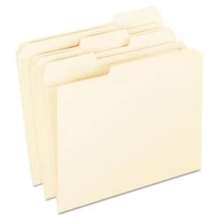 Pendaflex File Folder, 3 Tab, Letter Size, Manila, 100/Box (PFX R752 1/3)