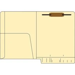 Medical Arts Press® 14 Pt. Manila End-Tab Pocket Folders; 1 Fastener
