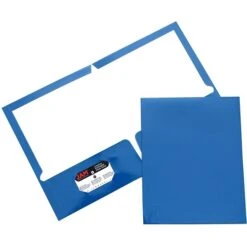 JAM Paper Glossy 2-Pocket Portfolio Folder, Blue, 6/Pack (385Gbua) -Esseltela Shop m002765499 s7