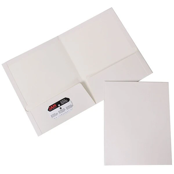 JAM PAPER Glossy Two Pocket Presentation Folder, White, 50/Box (385GWHC) 7 JAM PAPER Glossy Two Pocket Presentation Folder, White, 50/Box (385GWHC) - Image 5