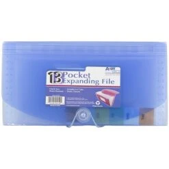 Jam Paper Plastic File Pocket, Check Size, Blue (221618980) -Esseltela Shop m002934456 s7