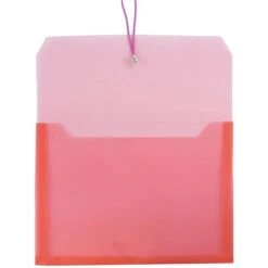 JAM PAPER Plastic Expansion Envelopes With Elastic Band Closure, Letter Size, Red (218E25RE)