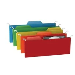 Find It® Mini Tab View Hanging File Folder, Assorted, 6/Pack