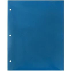 JAM Paper® Laminated Glossy 3 Hole Punch Two-Pocket School Folders, Blue, 6/Pack (385GHPBUA) -Esseltela Shop m004543493 s7