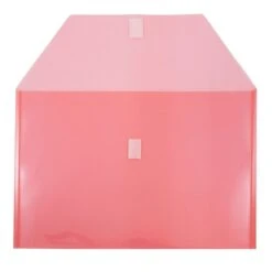 JAM Paper® Plastic Envelopes With Hook & Loop Closure, Legal Booklet, 9.75 X 14.5, Red, 12/Pack (219V0RE)