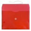 JAM Paper® Plastic Envelopes With Button And String Tie Closure, Letter Booklet, 9.75 X 13, Red Poly, 12/pack (218B1RE) -Esseltela Shop m004857999 s7