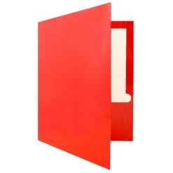 JAM Paper® Laminated Two-Pocket Glossy Presentation Folders, Red, Bulk 50/Box (385GREC) -Esseltela Shop m004858287 s7