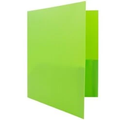 JAM Paper Plastic 2-Pocket Folders, Lime Green, 6/Pack (382Eligrd) -Esseltela Shop m004858299 s7