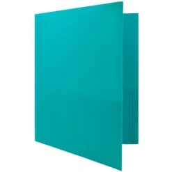 JAM Paper® Plastic Two-Pocket School POP Folders, Teal, 6/Pack (382Eted) -Esseltela Shop m004858302 s7