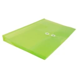JAM Paper® Plastic Envelopes With Button And String Tie Closure, Legal Booklet, 9.75 X 14.5, Lime Green Poly, 12/pk (219B1LIGR) -Esseltela Shop m004858330 s7