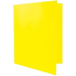 JAM Paper Plastic POP 2-Pocket Folder, Yellow, 6/Pack (382Eyed) -Esseltela Shop m004858332 s7