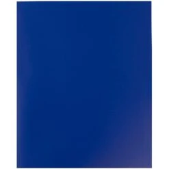 JAM Paper Plastic POP 2-Pocket Portfolio Folder, Deep Blue, 96/Box (382EBUB) -Esseltela Shop m004858372 s7 1