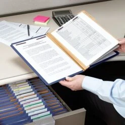 Smead Classification Folders With SafeSHIELD Fasteners, 2" Expansion, Letter Size, 2 Dividers, Dark Blue, 10/Box (14032) -Esseltela Shop m004895203 s7