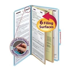 Smead Pressboard Classification Folder, Legal Size, 2 Dividers, Blue, 10/Pack (19030) -Esseltela Shop m004895231 s7