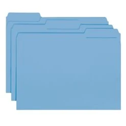 Smead File Folders, 3 Tab, Letter Size, Blue, 100/Box (10239) -Esseltela Shop m004895306 s7