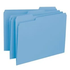 Smead File Folders, 3 Tab, Letter Size, Blue, 100/Box (10239) -Esseltela Shop m004895309 s7