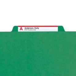Smead Pressboard Classification Folders With SafeSHIELD Fasteners, 2" Expansion, Letter Size, 1 Divider, Green, 10/Box (13733) -Esseltela Shop m004895540 s7