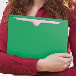 Smead Reinforced File Jackets, Reinforced Straight Cut Tab, Letter Size, Green, 100/Box (75503) -Esseltela Shop m004895675 s7