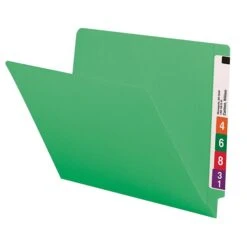 Smead Colored End Tab File Folder, Shelf-Master Reinforced Straight-Cut Tab, Letter Size, Green, 100/Box (25110) -Esseltela Shop m004895865 s7