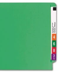 Smead Colored End Tab File Folder, Shelf-Master Reinforced Straight-Cut Tab, Letter Size, Green, 100/Box (25110) -Esseltela Shop m004895866 s7