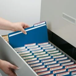 Smead Pressboard File Folder, 1/3-Cut Tab, 1" Expansion, Letter Size, Dark Blue, 25/Box (21541) -Esseltela Shop m004896072 s7