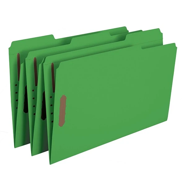 Smead® Fastener File Folder, 2 Fasteners, Reinforced 1/3-Cut Tab, Legal Size, Green, 50/Box (17140) 8 Smead® Fastener File Folder, 2 Fasteners, Reinforced 1/3-Cut Tab, Legal Size, Green, 50/Box (17140) - Image 6