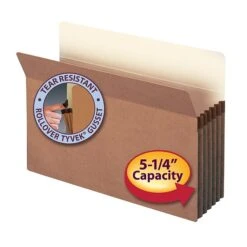 Smead Paper Stock File Pocket, 5.25" Expansion, Legal Size, Redrope, 10/Box (74234) -Esseltela Shop m004896277 s7