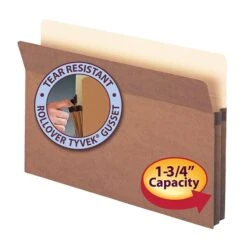 Smead 30% Recycled Reinforced File Pocket, 1 3/4" Expansion, Legal Size, Redrope, 25/Box (1516C) 15 Smead 30% Recycled Reinforced File Pocket, 1 3/4" Expansion, Legal Size, Redrope, 25/Box (1516C) -Esseltela Shop m004896441 s7