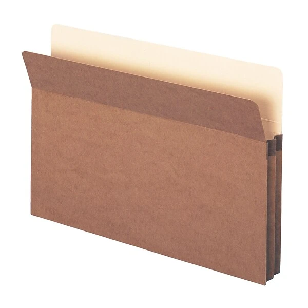 Smead 30% Recycled Reinforced File Pocket, 1 3/4" Expansion, Legal Size, Redrope, 25/Box (1516C) 3 Smead 30% Recycled Reinforced File Pocket, 1 3/4" Expansion, Legal Size, Redrope, 25/Box (1516C)