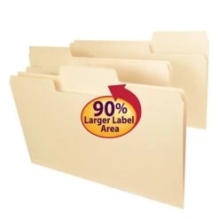Smead SuperTab File Folder, Oversized 1/3-Cut Tab, Legal Size, Manila, 100/Box (15301) -Esseltela Shop m004896946 s7
