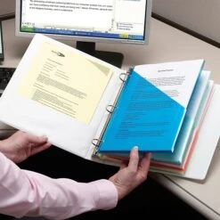 Smead Organized Up Poly Binder Pockets, 3-Hole Punched, Assorted Colors, 5/Pack (89505) -Esseltela Shop m004896958 s7