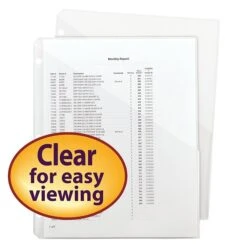 Smead Organized Up Poly Binder Pockets, 3-Hole Punched, Clear, 5/Pack (89506) -Esseltela Shop m004896961 s7