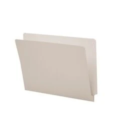 Smead® Colored End Tab File Folder, Shelf-Master® Reinforced Straight-Cut Tab, Letter Size, Gray, 100 Per Box (25310)