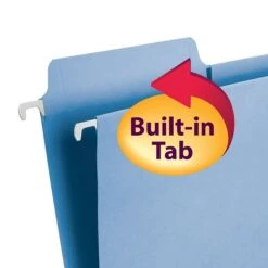 Smead FasTab Hanging File Folders, 1/3-Cut Tab, Letter Size, Blue, 20/Box (64099) -Esseltela Shop m004897073 s7