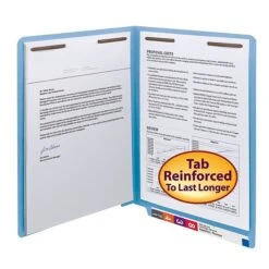 Smead End Tab Classification Folders, Shelf-Master Reinforced Straight-Cut Tab, Letter Size, Blue, 50/Box (25040) -Esseltela Shop m004897275 s7