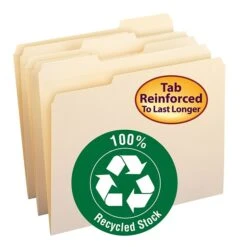 Smead 100% File Folder, Reinforced 1/3-Cut Tab, Letter Size, Manila, 100/Box (10347) -Esseltela Shop m004897669 s7
