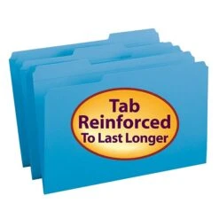 Smead File Folder, Reinforced 1/3-Cut Tab, Legal Size, Blue, 100 Per Box (17034) -Esseltela Shop m004897681 s7