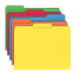 Smead Reinforced File Folder, 3 Tab, Letter Size, Assorted Colors, 100/Box (11993) -Esseltela Shop m004897711 s7