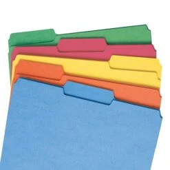 Smead Reinforced File Folder, 3 Tab, Letter Size, Assorted Colors, 100/Box (11993) -Esseltela Shop m004897714 s7
