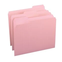 Smead File Folders, 1/3-Cut Tab, Letter Size, Pink, 100/Box (12643) -Esseltela Shop m004897885 s7
