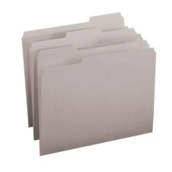 Smead File Folder, 3 Tab, Letter Size, Light Gray, 100/Box (12343) -Esseltela Shop m004897963 s7
