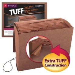 Smead® TUFF Expanding File, Monthly (Jan.-Dec.), 12 Pockets, Flap & Elastic Cord Closure, Letter, Redrope Stock (70388) 10 Smead® TUFF Expanding File, Monthly (Jan.-Dec.), 12 Pockets, Flap & Elastic Cord Closure, Letter, Redrope Stock (70388) -Esseltela Shop m004898104 s7