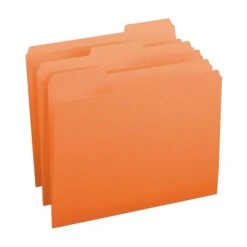 Smead® File Folder, 1/3-Cut Tab, Letter Size, Orange, 100/Box (12543) -Esseltela Shop m004898129 s7
